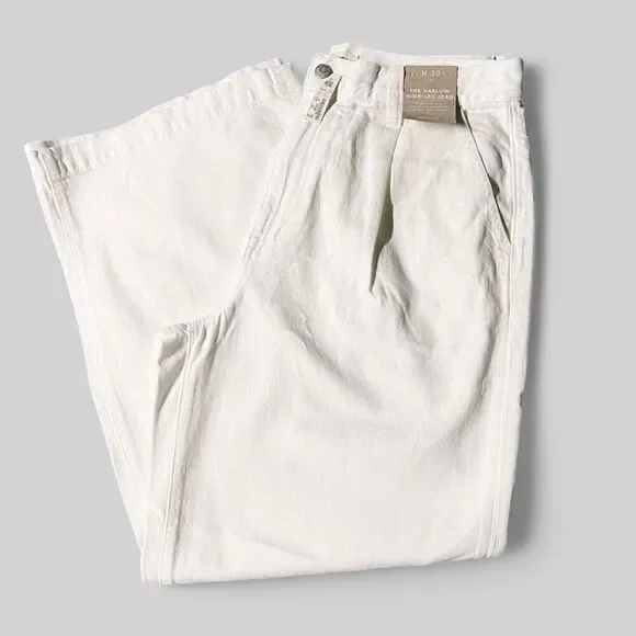 Madewell The Harlow Wide-Leg Jean: Airy Denim Edition Tile White Size 30 NWT - Picture 8 of 11